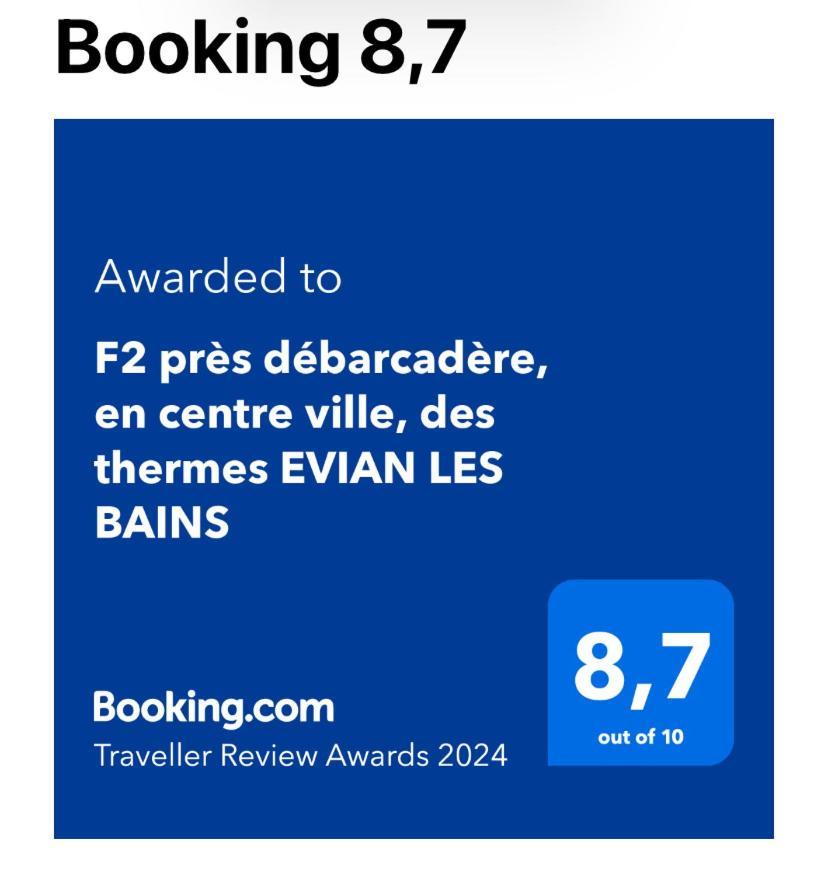 F2 Pres Debarcadere, En Centre Ville, Des Thermes Evian Les Bains 2 Etoiles מראה חיצוני תמונה